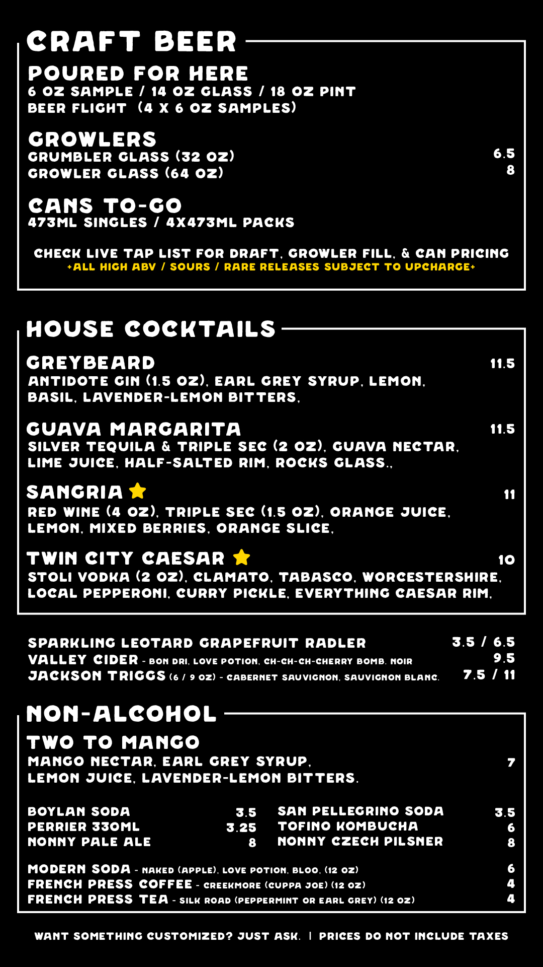 Tap List
